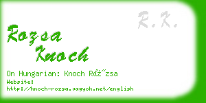 rozsa knoch business card